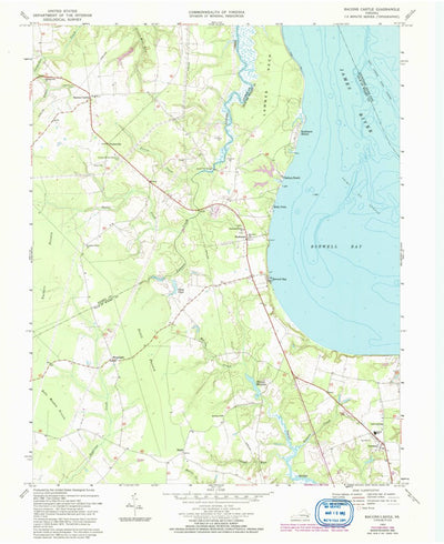 United States Geological Survey Bacons Castle, VA (1969, 24000-Scale) digital map