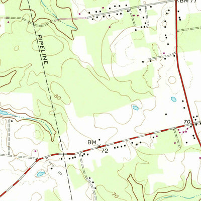 United States Geological Survey Bacons Castle, VA (1969, 24000-Scale) digital map