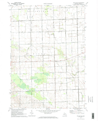 United States Geological Survey Bad Axe SE, MI (1970, 24000-Scale) digital map