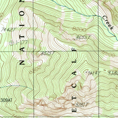 United States Geological Survey Bad Luck Creek, MT (1988, 24000-Scale) digital map