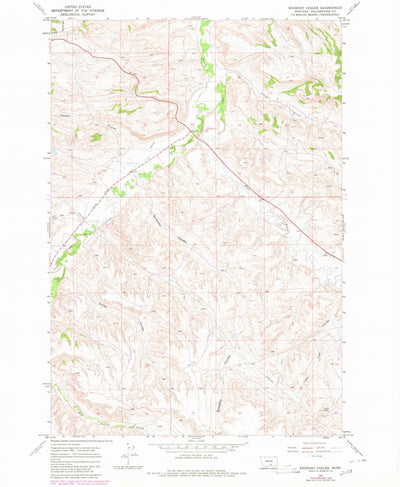 United States Geological Survey Badbaby Coulee, MT (1967, 24000-Scale) digital map
