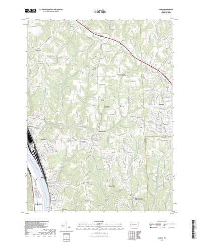 United States Geological Survey Baden, PA (2023, 24000-Scale) digital map