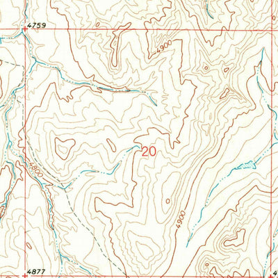 United States Geological Survey Bader Draw, WY (1966, 24000-Scale) digital map