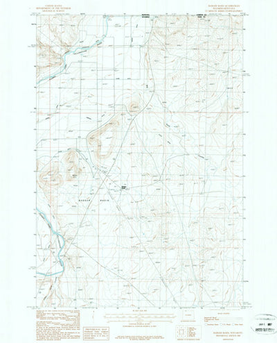 United States Geological Survey Badger Basin, WY-MT (1987, 24000-Scale) digital map