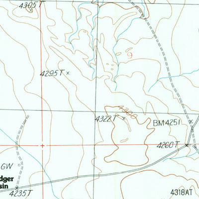 United States Geological Survey Badger Basin, WY-MT (1987, 24000-Scale) digital map