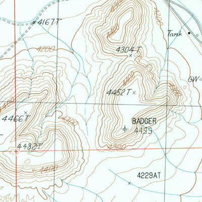 United States Geological Survey Badger Basin, WY-MT (1987, 24000-Scale) digital map