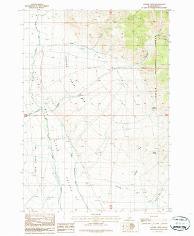 United States Geological Survey Badger Creek, ID (1987, 24000-Scale) digital map