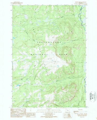 United States Geological Survey Badger Creek, WY (1989, 24000-Scale) digital map