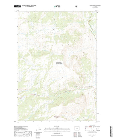 United States Geological Survey Badger Creek, WY (2021, 24000-Scale) digital map