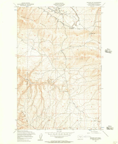 United States Geological Survey Badger Gap, WA (1953, 24000-Scale) digital map