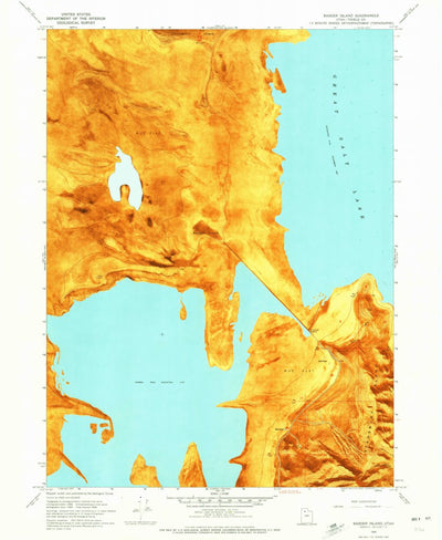 United States Geological Survey Badger Island, UT (1968, 24000-Scale) digital map