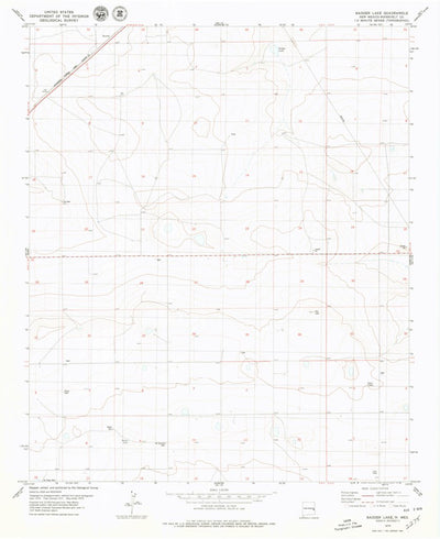 United States Geological Survey Badger Lake, NM (1979, 24000-Scale) digital map