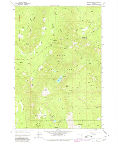 United States Geological Survey Badger Lake, OR (1979, 24000-Scale) digital map