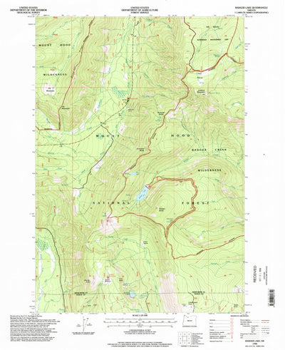 United States Geological Survey Badger Lake, OR (1996, 24000-Scale) digital map