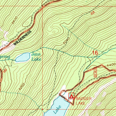 United States Geological Survey Badger Lake, OR (1996, 24000-Scale) digital map
