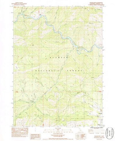 United States Geological Survey Badger Mountain, CA (1984, 24000-Scale) digital map