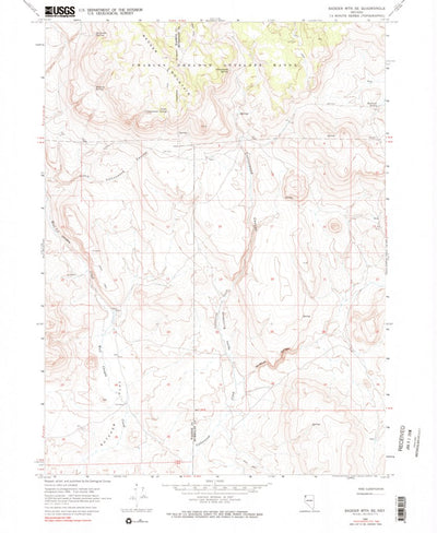 United States Geological Survey Badger Mountain SE, NV (1966, 24000-Scale) digital map