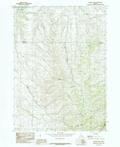United States Geological Survey Badger Peak, ID (1984, 24000-Scale) digital map