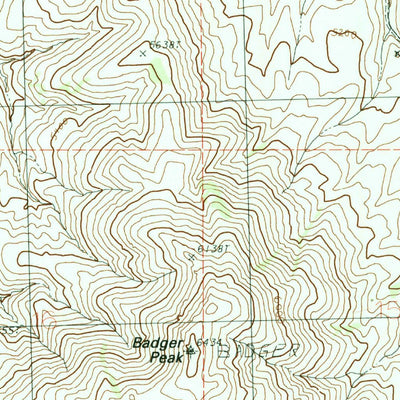 United States Geological Survey Badger Peak, ID (1984, 24000-Scale) digital map