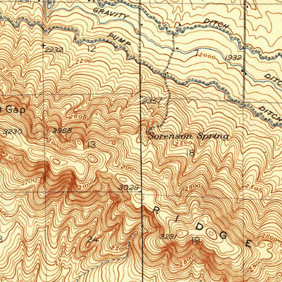 United States Geological Survey Badger Pocket, WA (1943, 62500-Scale) digital map
