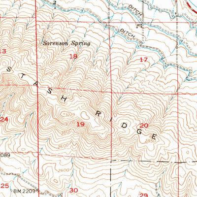United States Geological Survey Badger Pocket, WA (1953, 62500-Scale) digital map