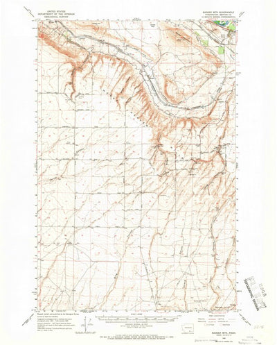 United States Geological Survey Badger Pocket, WA (1965, 62500-Scale) digital map