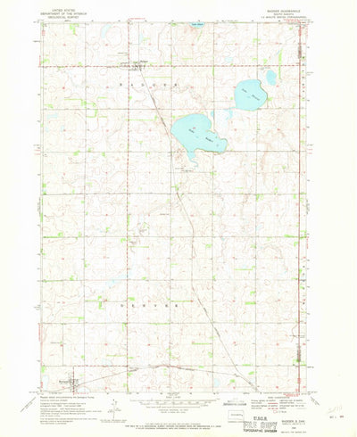United States Geological Survey Badger, SD (1968, 24000-Scale) digital map