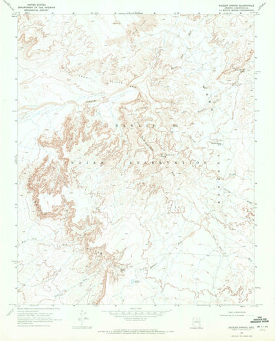 United States Geological Survey Badger Spring, AZ (1969, 24000-Scale) digital map