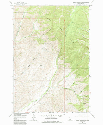 United States Geological Survey Badger Spring Gulch, ID (1966, 24000-Scale) digital map