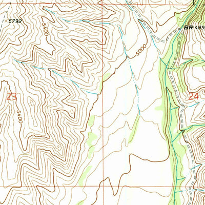 United States Geological Survey Badger Spring Gulch, ID (1966, 24000-Scale) digital map