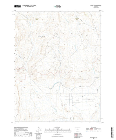 United States Geological Survey Badger Wash, CO (2022, 24000-Scale) digital map