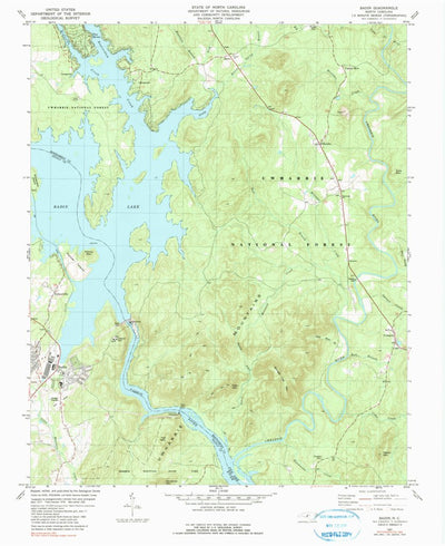 United States Geological Survey Badin, NC (1981, 24000-Scale) digital map