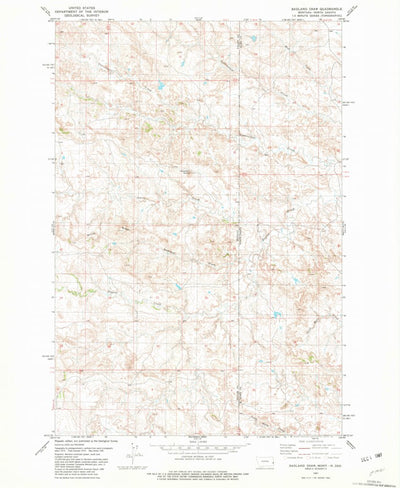 United States Geological Survey Badland Draw, MT-ND (1981, 24000-Scale) digital map