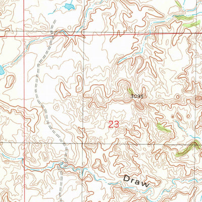United States Geological Survey Badland Draw, MT-ND (1981, 24000-Scale) digital map
