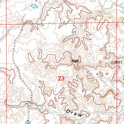 United States Geological Survey Badland Draw, MT-ND (1997, 24000-Scale) digital map