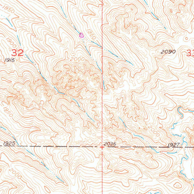 United States Geological Survey Badnation NW, SD (1951, 24000-Scale) digital map