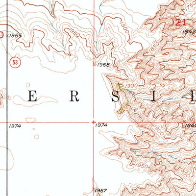 United States Geological Survey Badnation, SD (1951, 24000-Scale) digital map