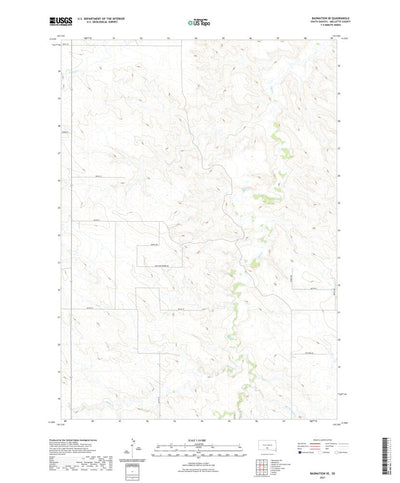 United States Geological Survey Badnation SE, SD (2021, 24000-Scale) digital map