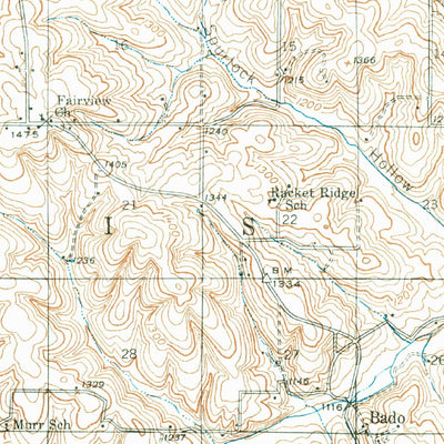 United States Geological Survey Bado, MO (1941, 62500-Scale) digital map