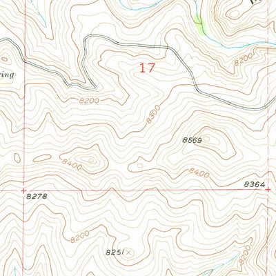 United States Geological Survey Badwater NE, WY (1952, 24000-Scale) digital map