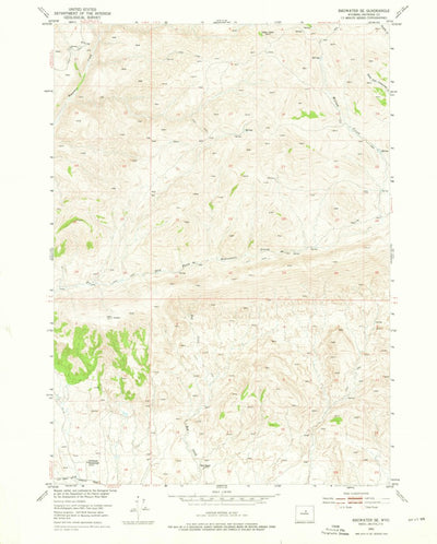 United States Geological Survey Badwater SE, WY (1952, 24000-Scale) digital map