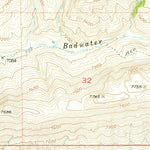 United States Geological Survey Badwater SE, WY (1952, 24000-Scale) digital map
