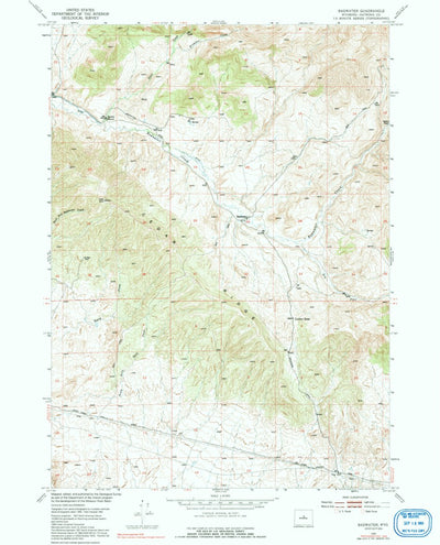 United States Geological Survey Badwater, WY (1952, 24000-Scale) digital map