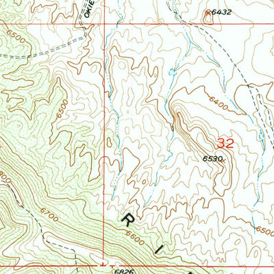 United States Geological Survey Badwater, WY (1952, 24000-Scale) digital map