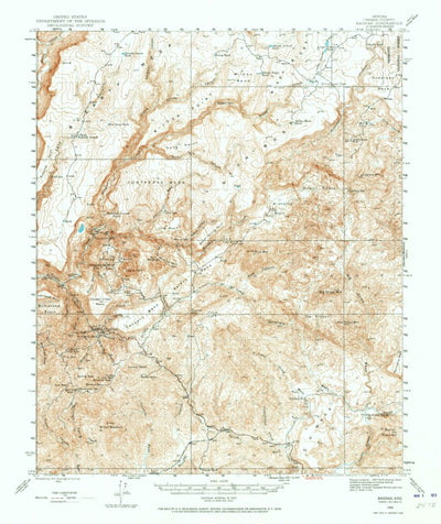 United States Geological Survey Bagdad, AZ (1945, 62500-Scale) digital map