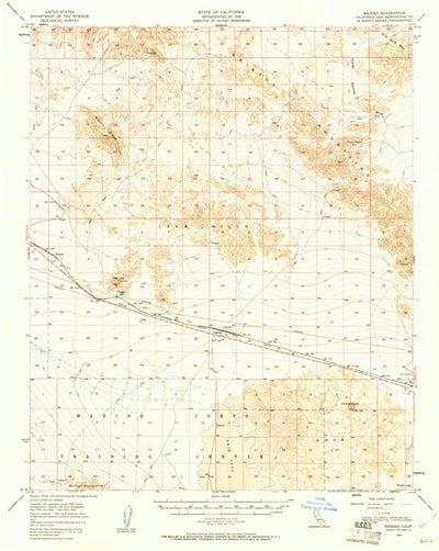 United States Geological Survey Bagdad, CA (1956, 62500-Scale) digital map