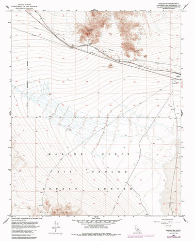 United States Geological Survey Bagdad SW, CA (1954, 24000-Scale) digital map