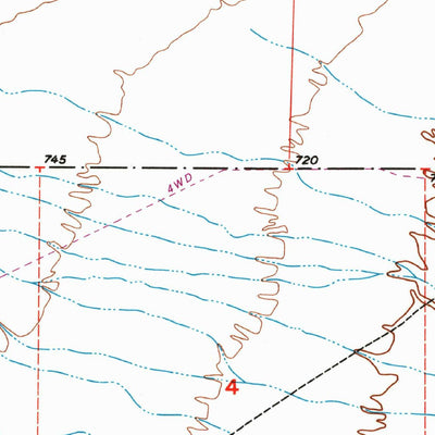 United States Geological Survey Bagdad SW, CA (1954, 24000-Scale) digital map