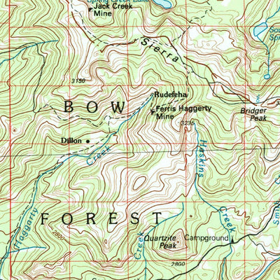 United States Geological Survey Baggs, WY-CO (1983, 100000-Scale) digital map