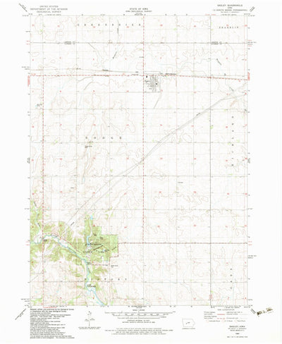 United States Geological Survey Bagley, IA (1982, 24000-Scale) digital map